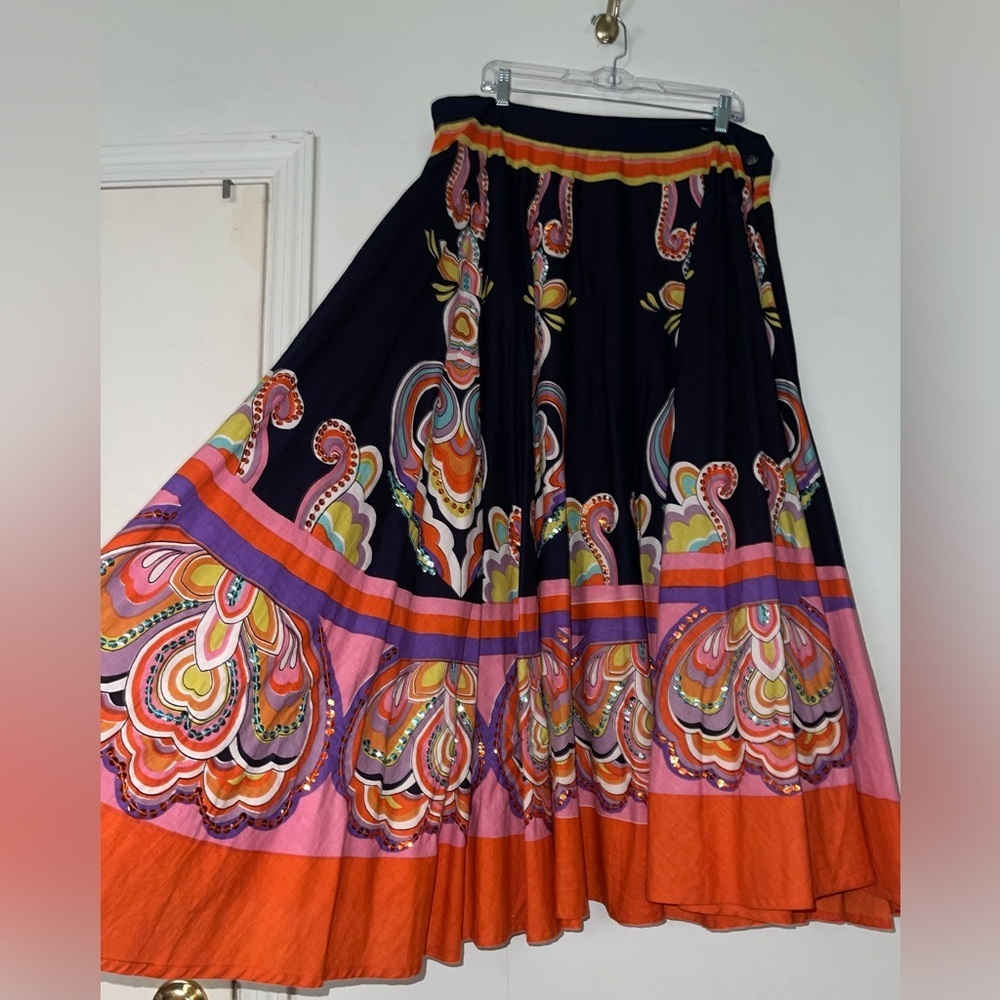 NWOT Plus Size Paisley Boho Swing Skirt